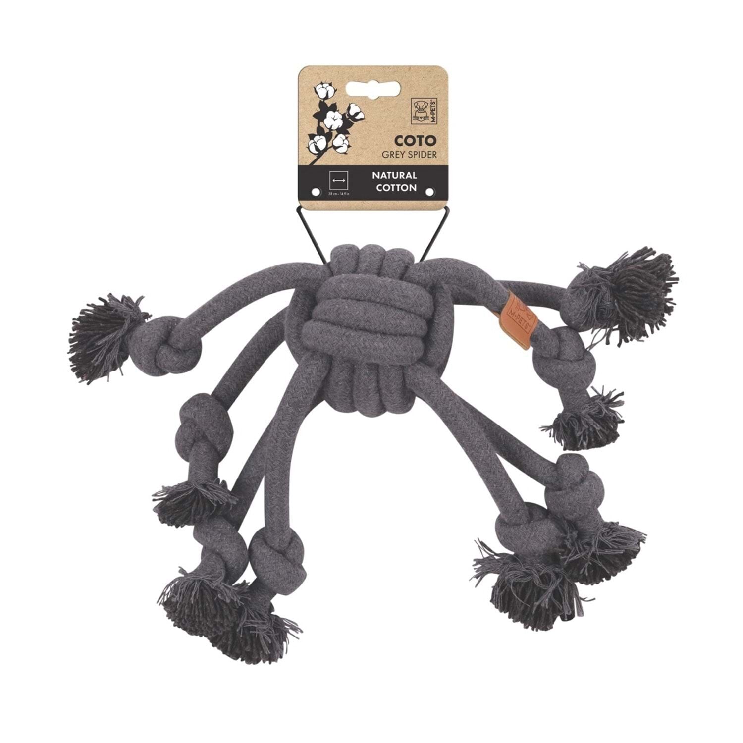 M-PETS COTO GREY SPİDER 38CM ÖRGÜ OYUNCAK