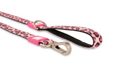 Leopard Pink Köpek Gezdirme Kayışı