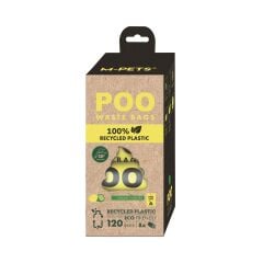 M-PETS  POO 100% RECYCLED DIŞKI POŞETİ LİMON KOKULU 8X15 YAPRAK