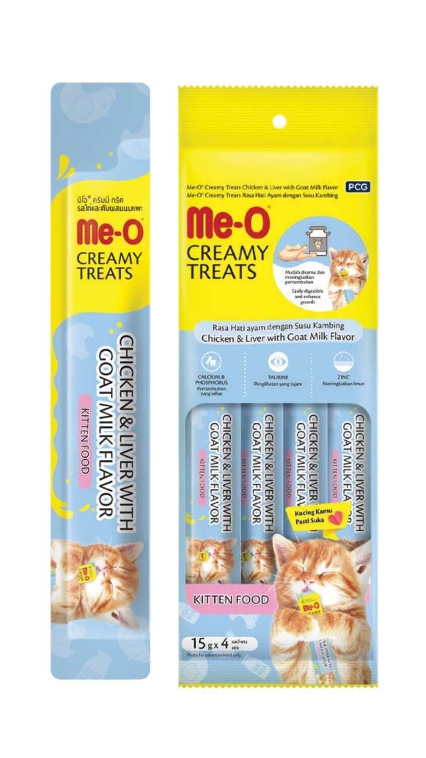 ME-O CREAMY CAT TREATS KITTEN CHICKEN&LIVER WITH GOAT MILK FLAVOUR