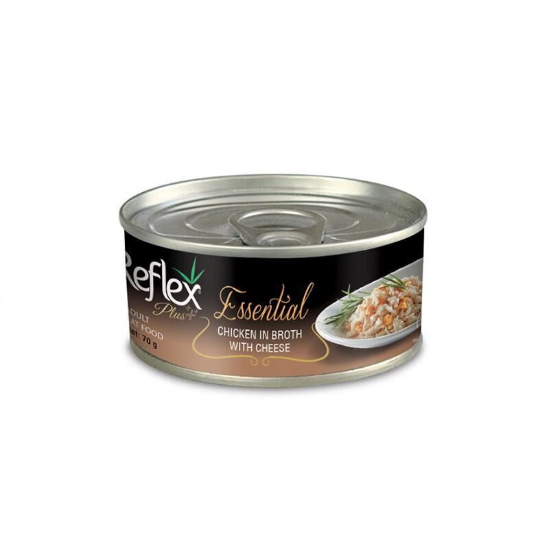 Essential Chicken in Broth with Cheese Tavuklu ve Peynirli Yetişkin Kedi Konservesi 70 Gr