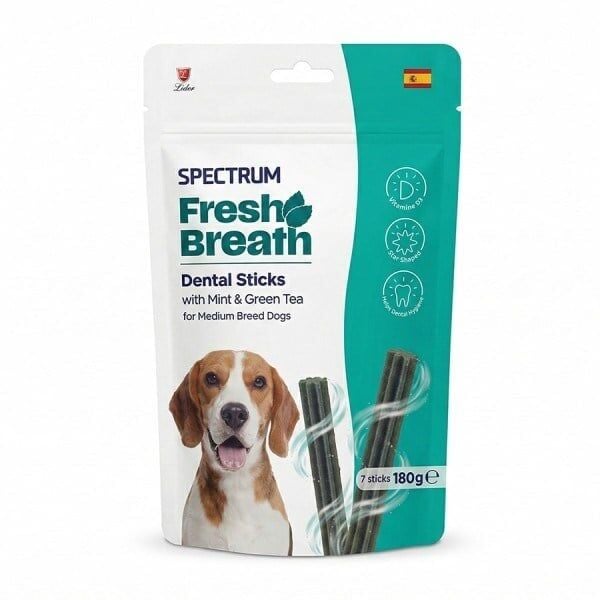 SPECTRUM FRESH BREATH ORTA IRK YETİŞKİN KÖPEKLER İÇİN NANELİ DİŞ ÇUBUKLARI 180 G