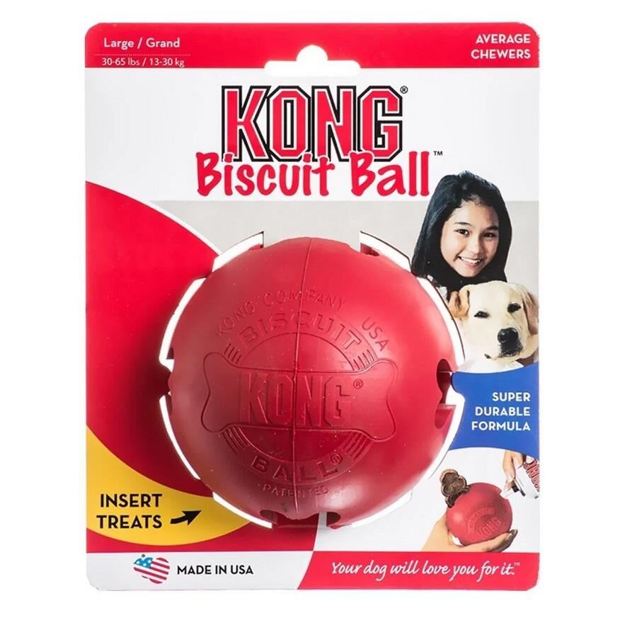 KONG Biscuit Ball Top Şeklinde Köpek Oyuncağı L