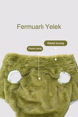 SALYA PELUŞ YELEK YEŞİL XXL