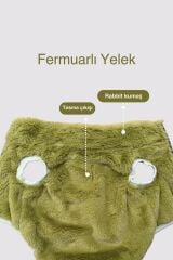 SALYA PELUŞ YELEK YEŞİL LARGE