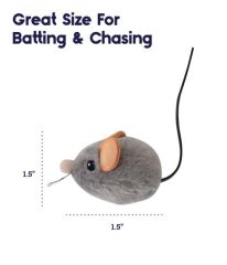 PETSTAGE Squeak Squeak Mouse Plush Kedi Oyuncağı - Gri
