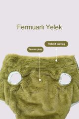 Salya Peluş Köpek Yeleği – Yumuşak, Sıcak ve Konforlu Tasarım (Yeşil / Medium)