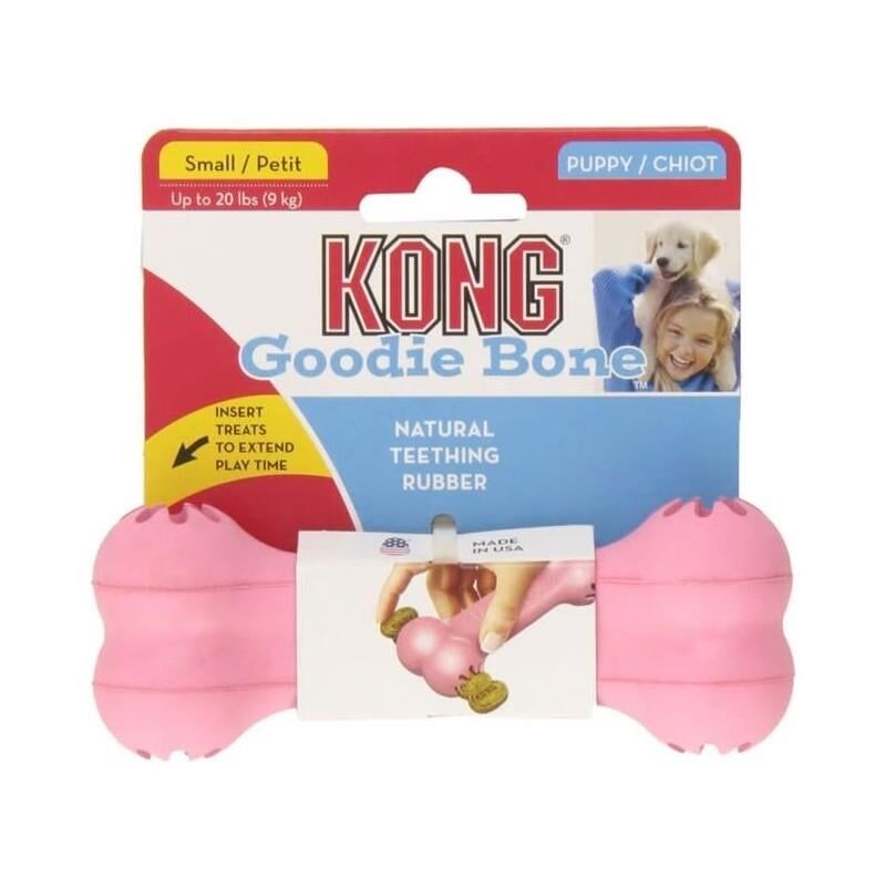 KONG Puppy Goodie Bone Kemik Şeklinde Çok Amaçlı Yavru Köpek Oyuncağı S