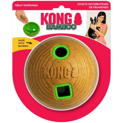 KONG Bamboo Feeder Köpekler için Top Şeklinde Ödül Maması Dağıtma Oyuncağı M