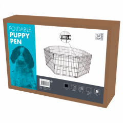 M-Pets Katlanabilir Köpek Çiti - Kalem Kapılı 8 Panel