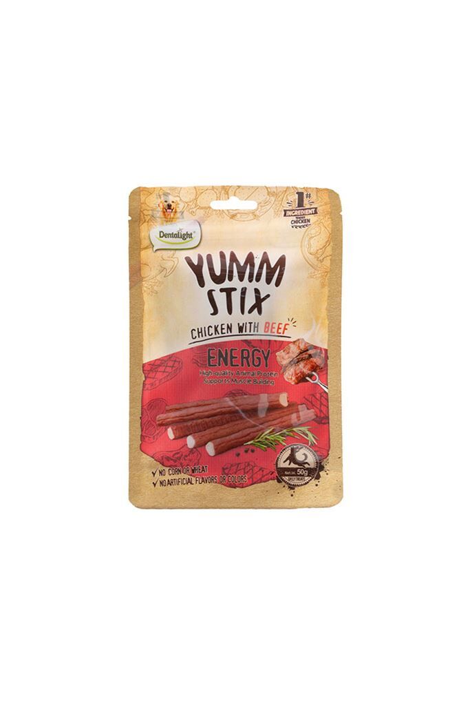 DENTALIGHT YUMM STICK ENERGY CHICKEN WITH BEEF 50G