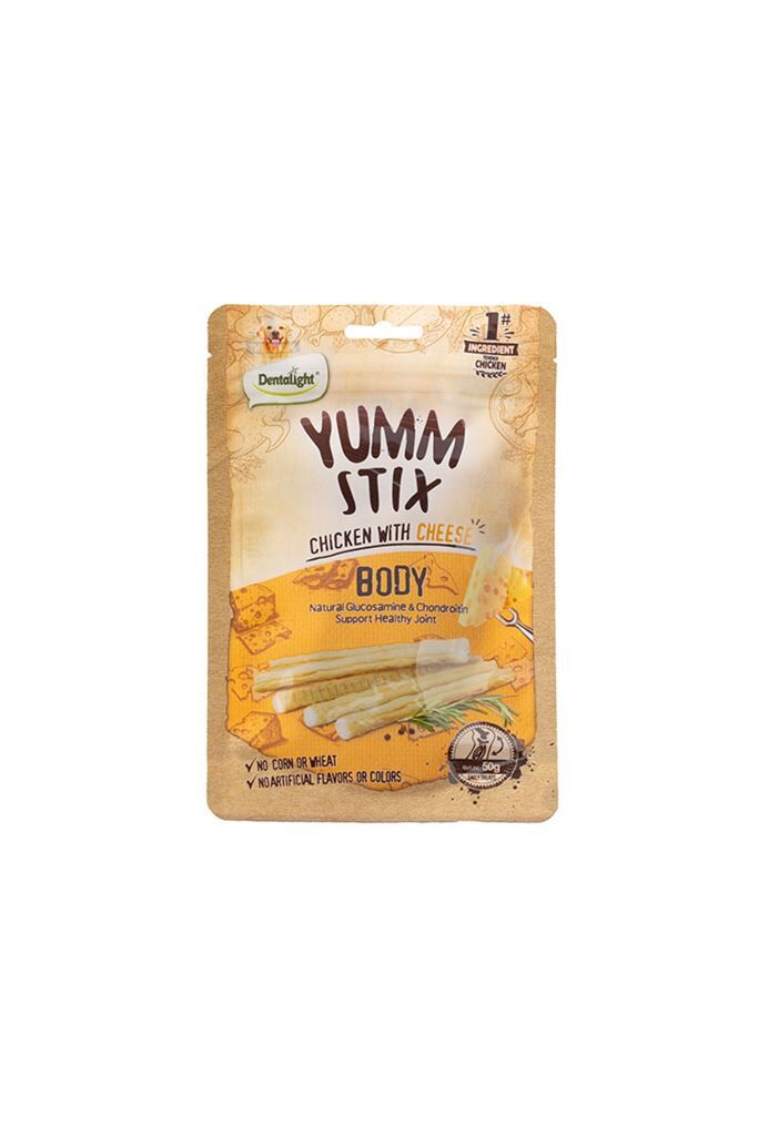 DENTALIGHT YUMM STICK BODY CHICKEN WITH CHEESE 50G
