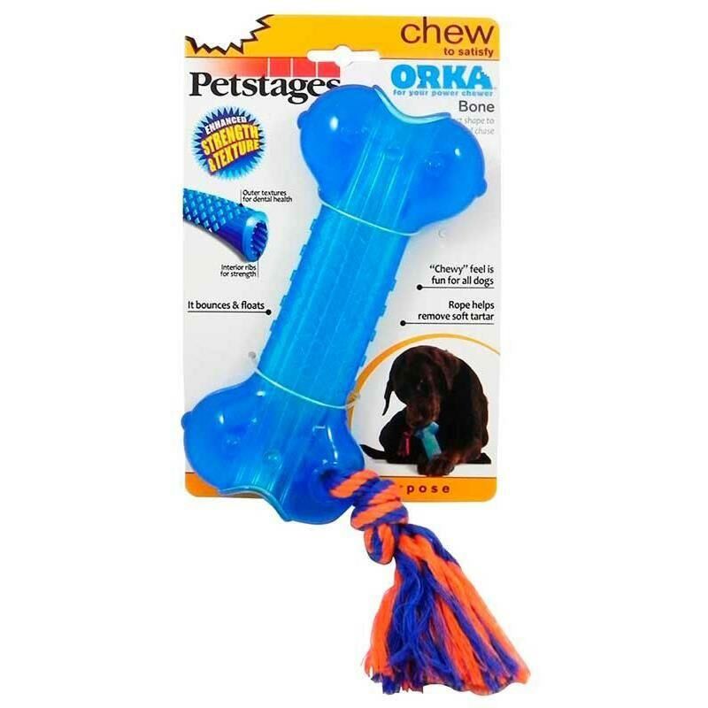 Orka Plastik Köpek Çiğneme Kemiği Large Mavi