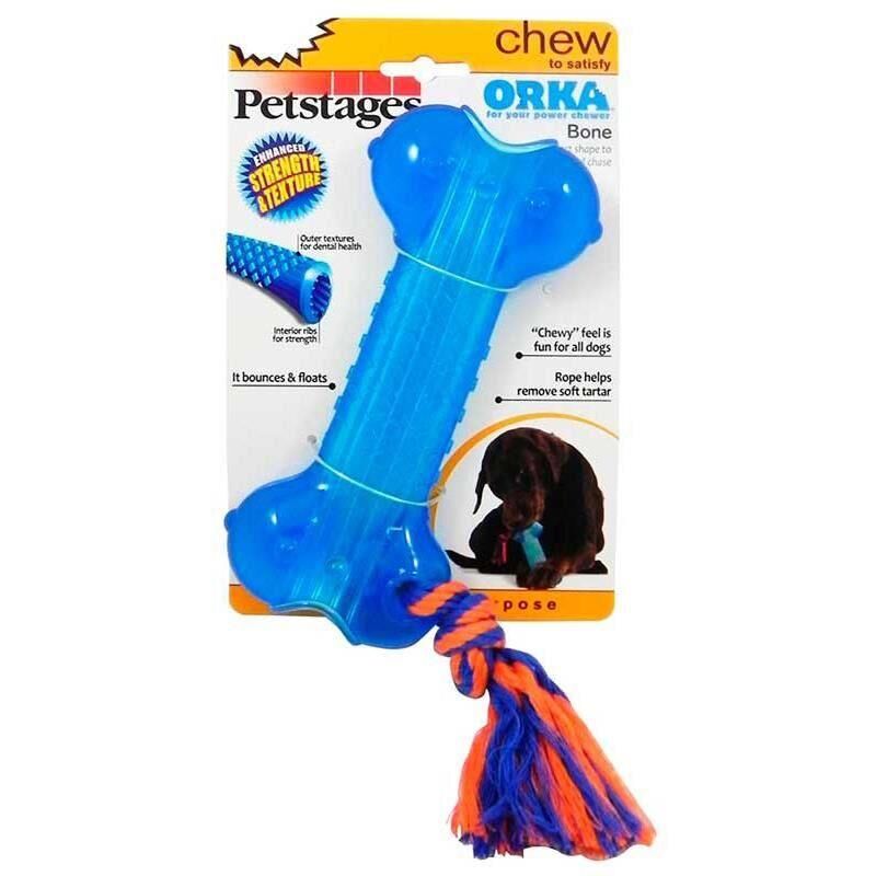 Orka Plastik Köpek Çiğneme Kemiği Large Mavi