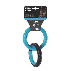 10660299 M-PETS RING KING KÖPEK OYUNCAĞI DOUBLE BLUE/BLACK