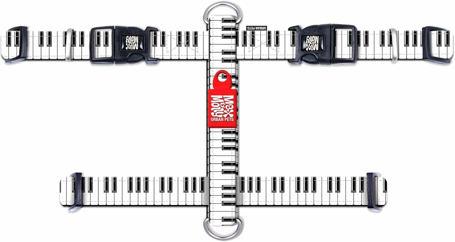 Max & Molly Piano Köpek Göğüs Tasması - (XS)