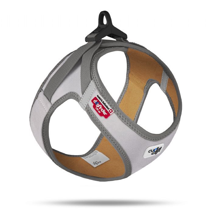 Curli Glow Curli Clasp Vest Harness Köpek Göğüs Tasması – Reflective Gray (L)