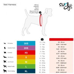 Curli Glow Curli Clasp Vest Harness Köpek Göğüs Tasması – Reflective Gray (L)