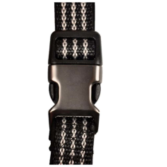 Flamingo Rover Köpek Boyun Tasması – Siyah, 15 mm, 30–45 cm