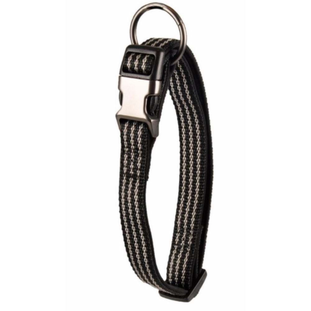 Flamingo Rover Köpek Boyun Tasması – Siyah, 20 mm, 40–55 cm