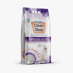 Clean Step Lavender Lavanta Kokulu Topaklanan İnce Tane Bentonit Kedi Kumu 5 Litre
