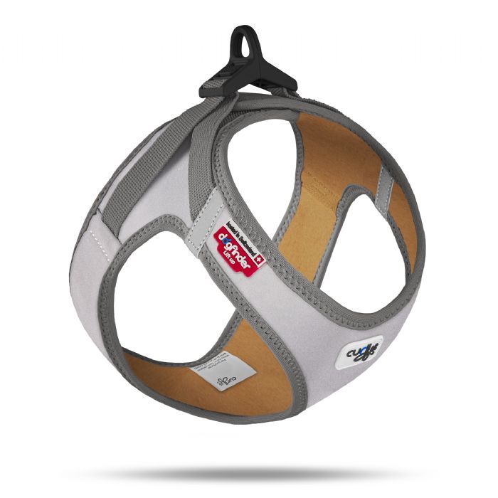 Curli Glow Curli Clasp Vest Harness Köpek Göğüs Tasması – Reflective Gray (XS)