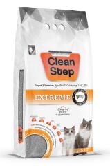 Clean Step Extreme Aktif Karbonlu Süper Güçlü Topaklanan Kokusuz (Parfümsüz) İnce Tane Bentonit Kedi Kumu 5 Litre