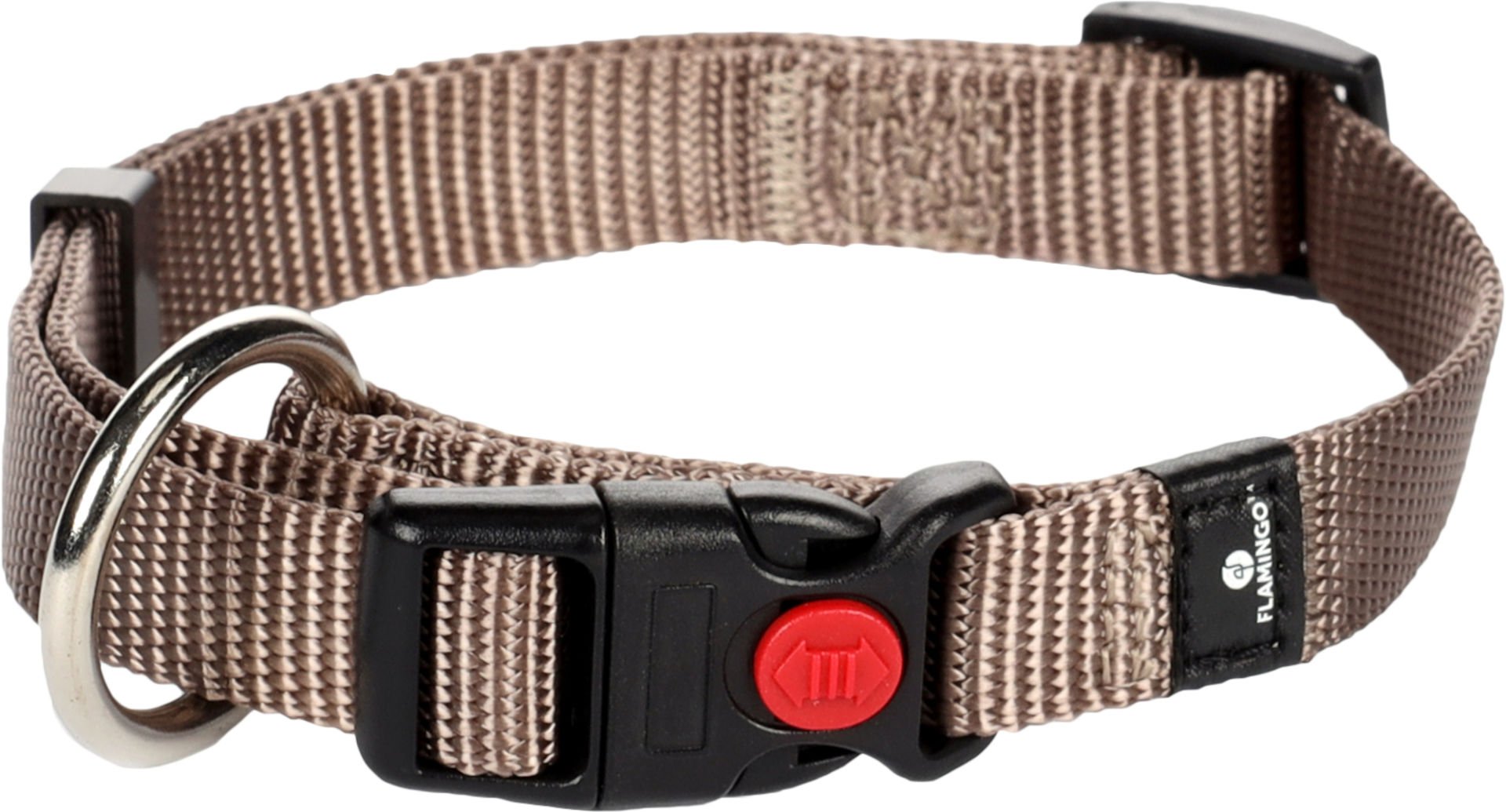 Flamingo Asp Köpek Boyun Tasması – Gri, 15 mm, 30–45 cm