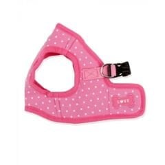 PUPPIA DOTTY HARNESS B/PINK/S