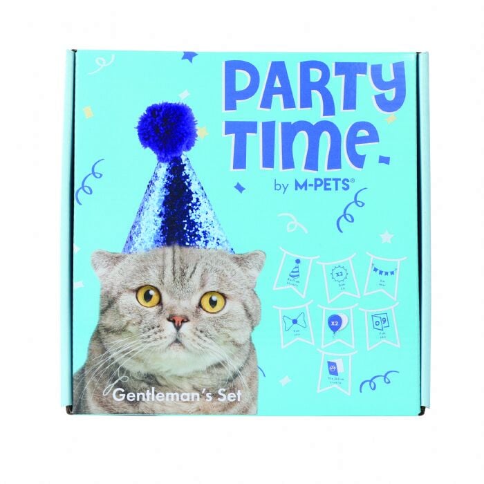 M-PETS PARTY TIME ERKEK KEDİLER İÇİN DOĞUM GÜNÜ SETİ