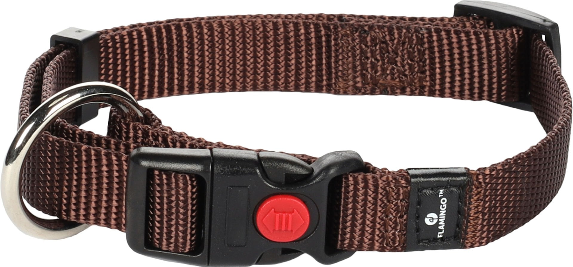 Flamingo Asp Köpek Boyun Tasması – Kahverengi, 15 mm, 30–45 cm