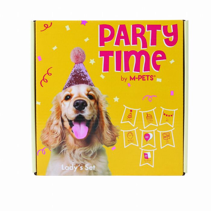 M-PETS PARTY TIME DİŞİ KÖPEKLER İÇİN DOĞUM GÜNÜ SETİ