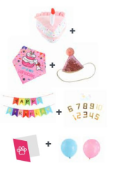 M-PETS Party Time Dişi Köpekler İçin Doğum Günü Seti
