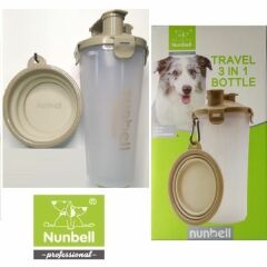 Nunbell 3'Ü 1 Arada Hazneli Mama ve Su Kabı