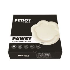 M-PETS Pawsy Seramik Mama Kabı – White (175 ml)