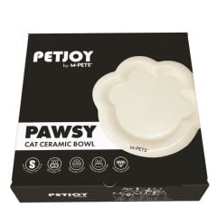 M-PETS Pawsy Seramik Mama Kabı – White (100 ml)