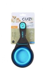 M-PETS Cuizi 3’ü 1 Arada Fonksiyonel Mama Ölçü Kabı – Blue (237 ml)