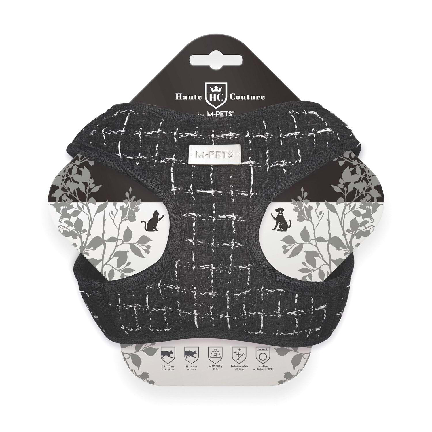 M-PETS HAUTE COUTURE KEDİ GÖĞÜS TASMASI BLACK