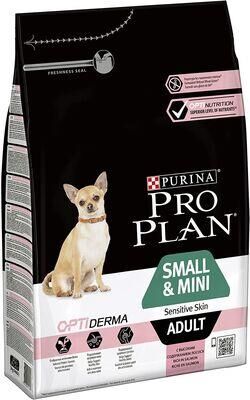 OptiDerma Sensitive Skin Small Mini Dog Food Somonlu Small Mini Irk Yetişkin Köpek Maması 3 Kg