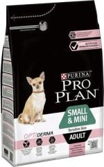 OptiDerma Sensitive Skin Small Mini Dog Food Somonlu Small Mini Irk Yetişkin Köpek Maması 3 Kg