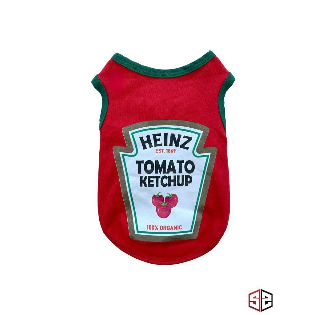 SALYA KETCHUP TSHIRT XS KÖPEK KIYAFETİ XSMALL