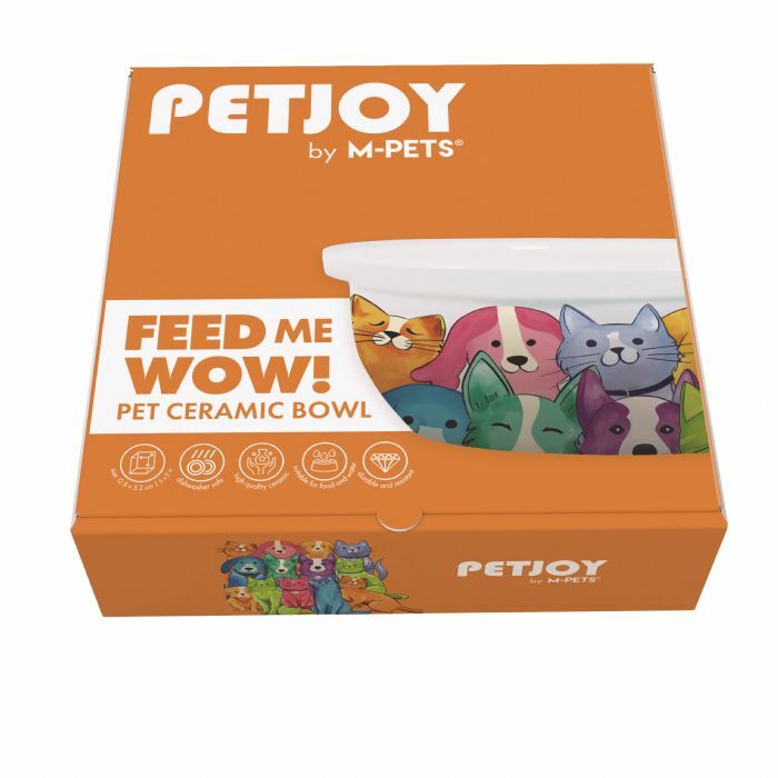 M-PETS PETJOY FEEDME BOWL SERAMİK MAMA KABI MİX