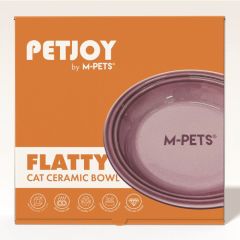 M-PETS PETJOY FLATTY SERAMİK MAMA KABI – 500 ML (PURPLE)
