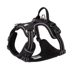 Truelove Köpek İçin Alüminyum D-Halkalı, Ergonomik, Siyah Köpek Göğüs Tasması