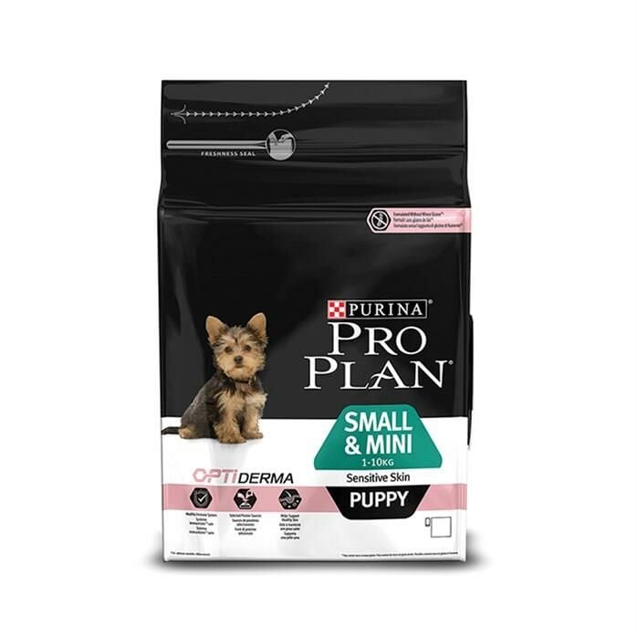 OptiDerma with Salmon Sensitive Skin Mini&Small Puppy Dog Food Somonlu Küçük Irk Yavru Kuru Köpek Maması 3 Kg