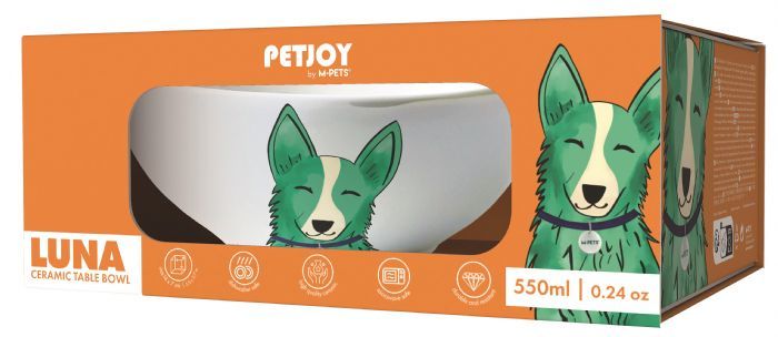 M-PETS LUNA SERAMİK MAMA KABI 550ML