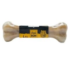 Köpekler İçin Deri Pres Kemik Naturel 22 Cm