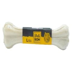 Köpekler İçin Deri Pres Kemik Beyaz 22 Cm