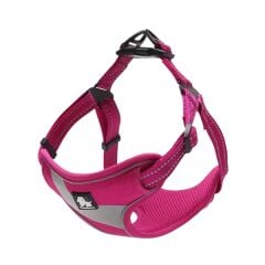 Truelove Oxford Kumaşlı, Pembe Mesh Köpek Göğüs Tasması
