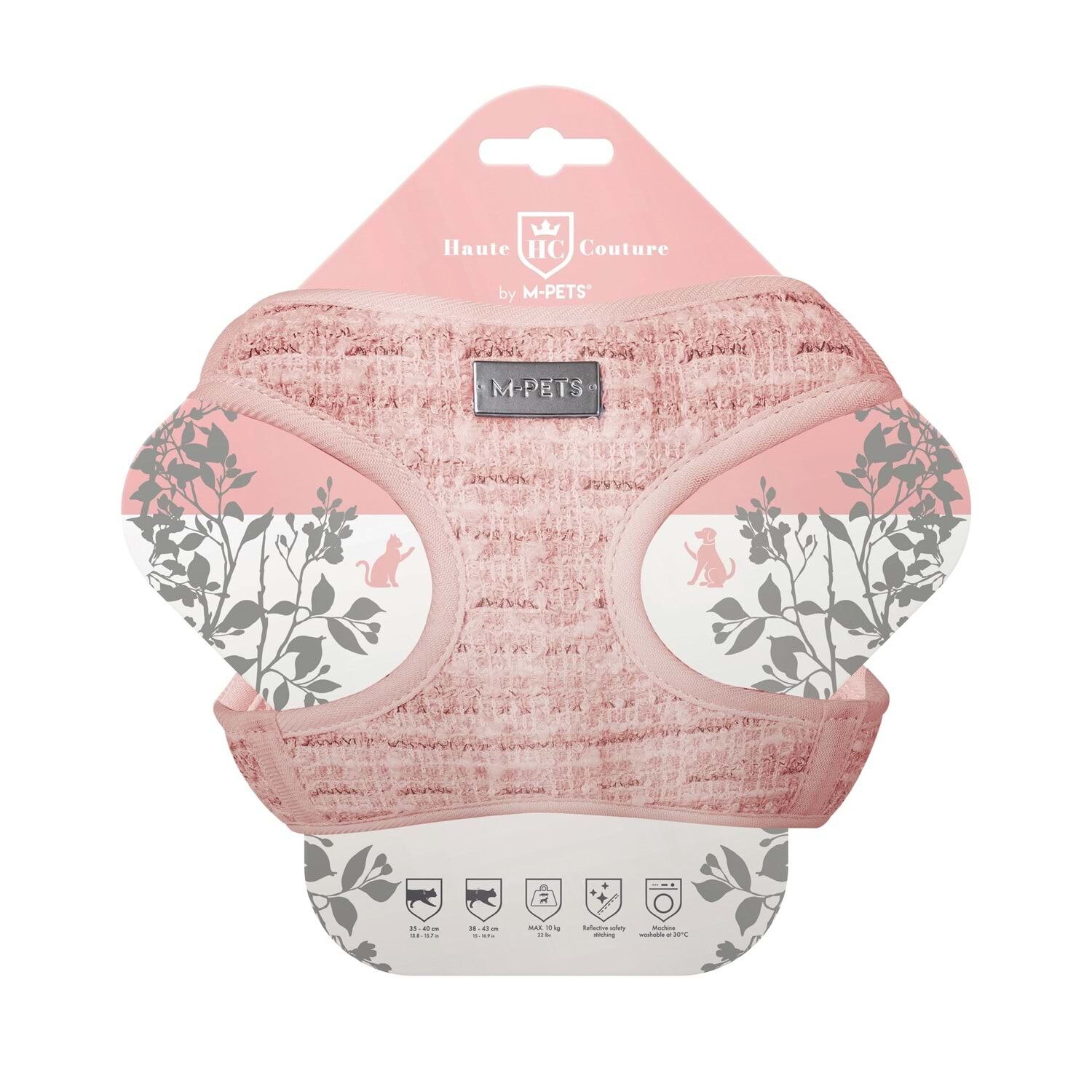 M-PETS HAUTE COUTURE KEDİ GÖĞÜS TASMASI PİNK